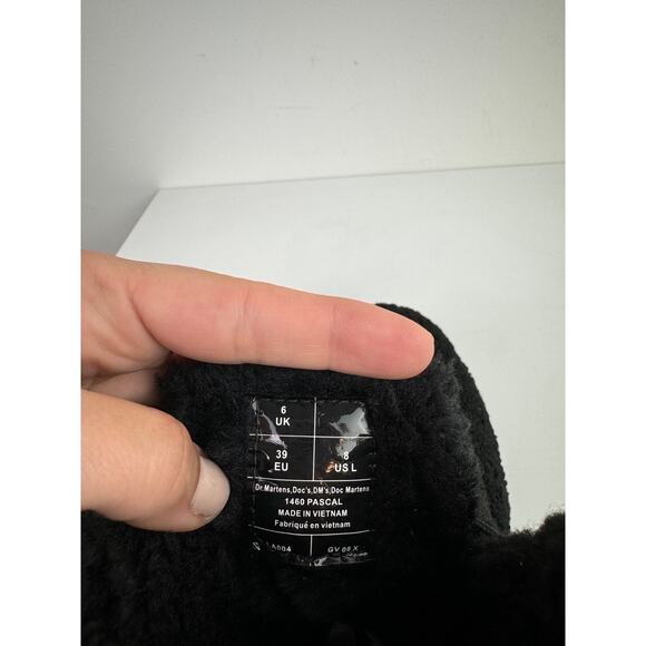 Dr. Martens 1460 Pascal Women's Boots US 8 Black Faux Shearling Ankle Boot NEW - Picture 7 of 7